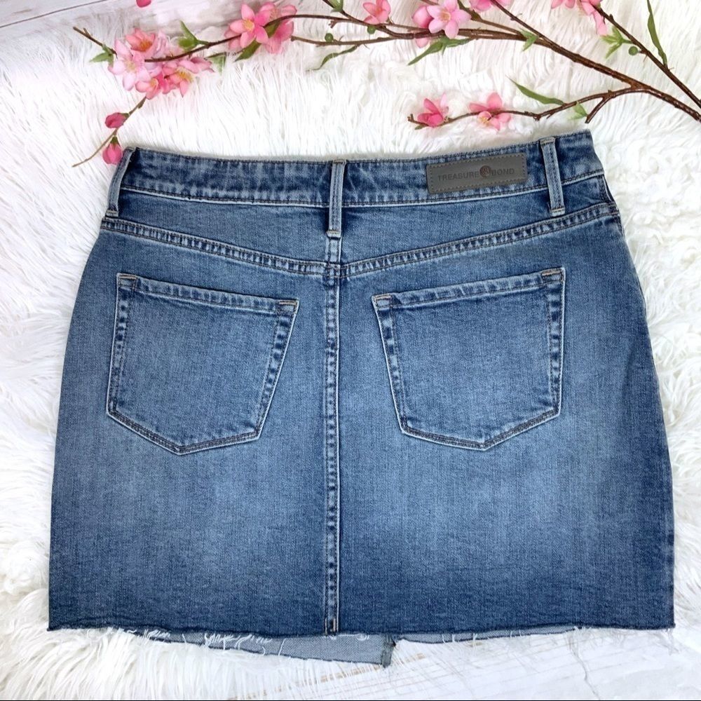 TREASURE & BOND Denim Blue Jean skirt Size 26 NWT - Picture 4 of 6